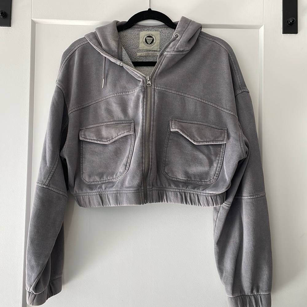 Urban Outfitters Cropped Zip Up